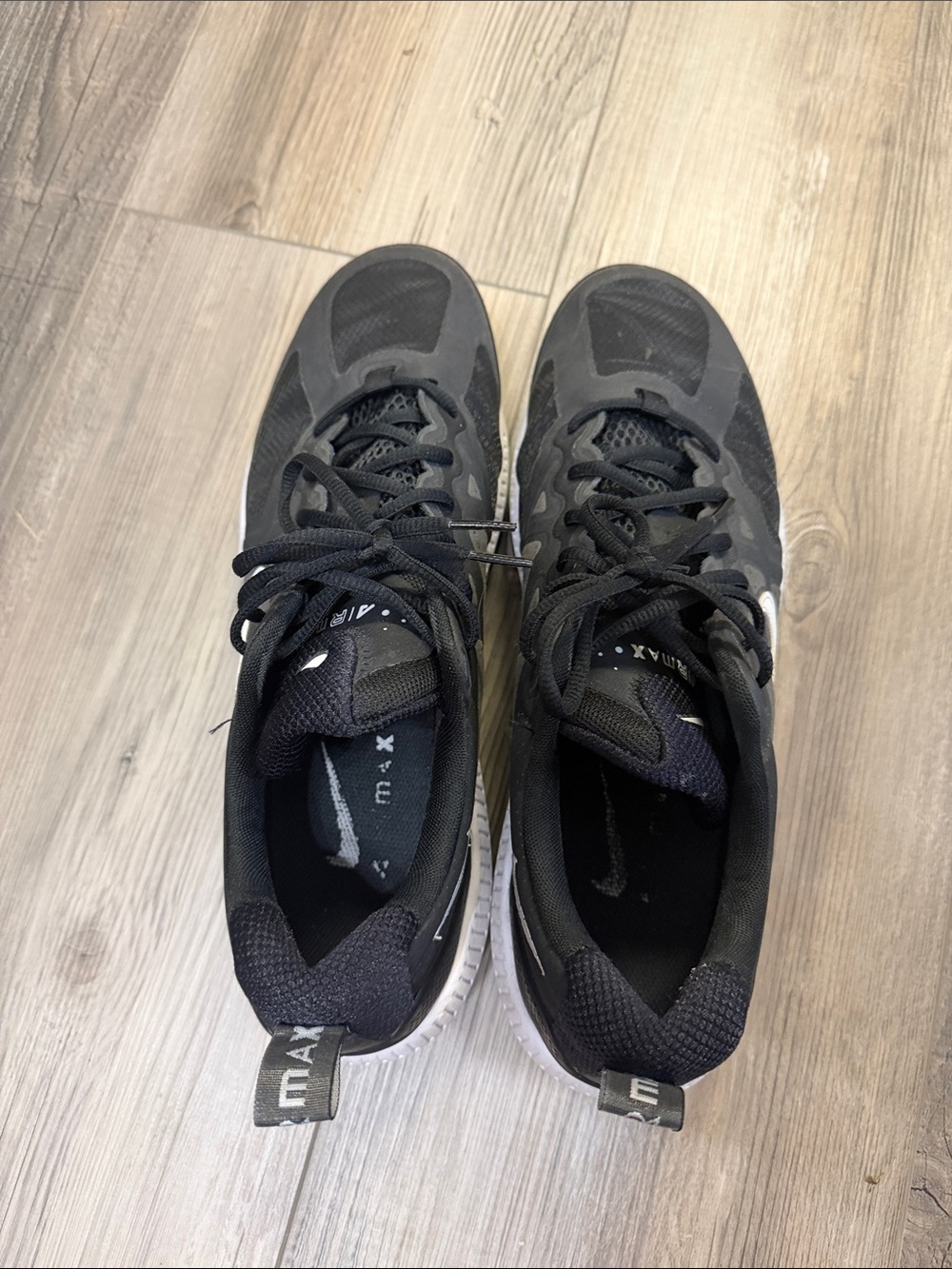 Nike Black Men's Athletic Sneakers with White Soles